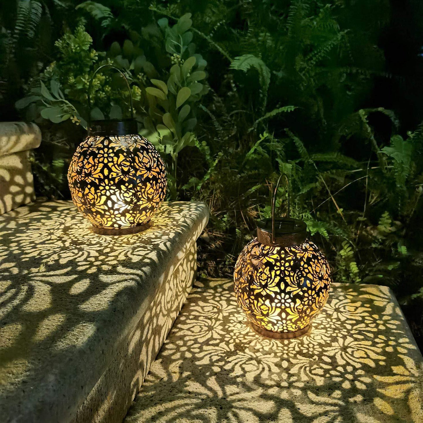 Solar Lantern LED Wrought Iron Lantern