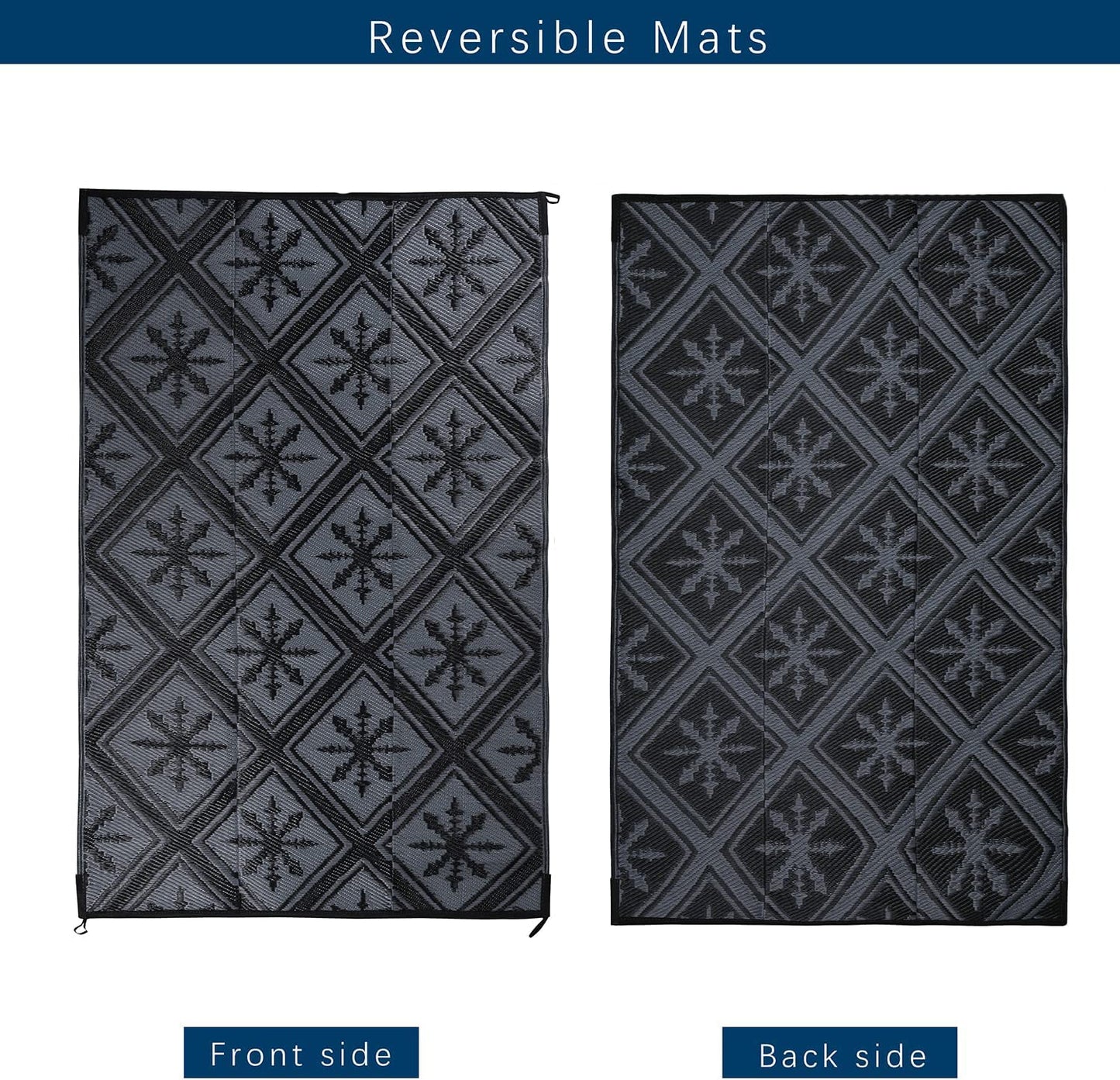 [Clearance] Non-slip Rug for Outdoor Patio Portable Woven Picnic Mat Easy Cleaning Reversible Carpet Multifunctional Floor Mat Home Decor