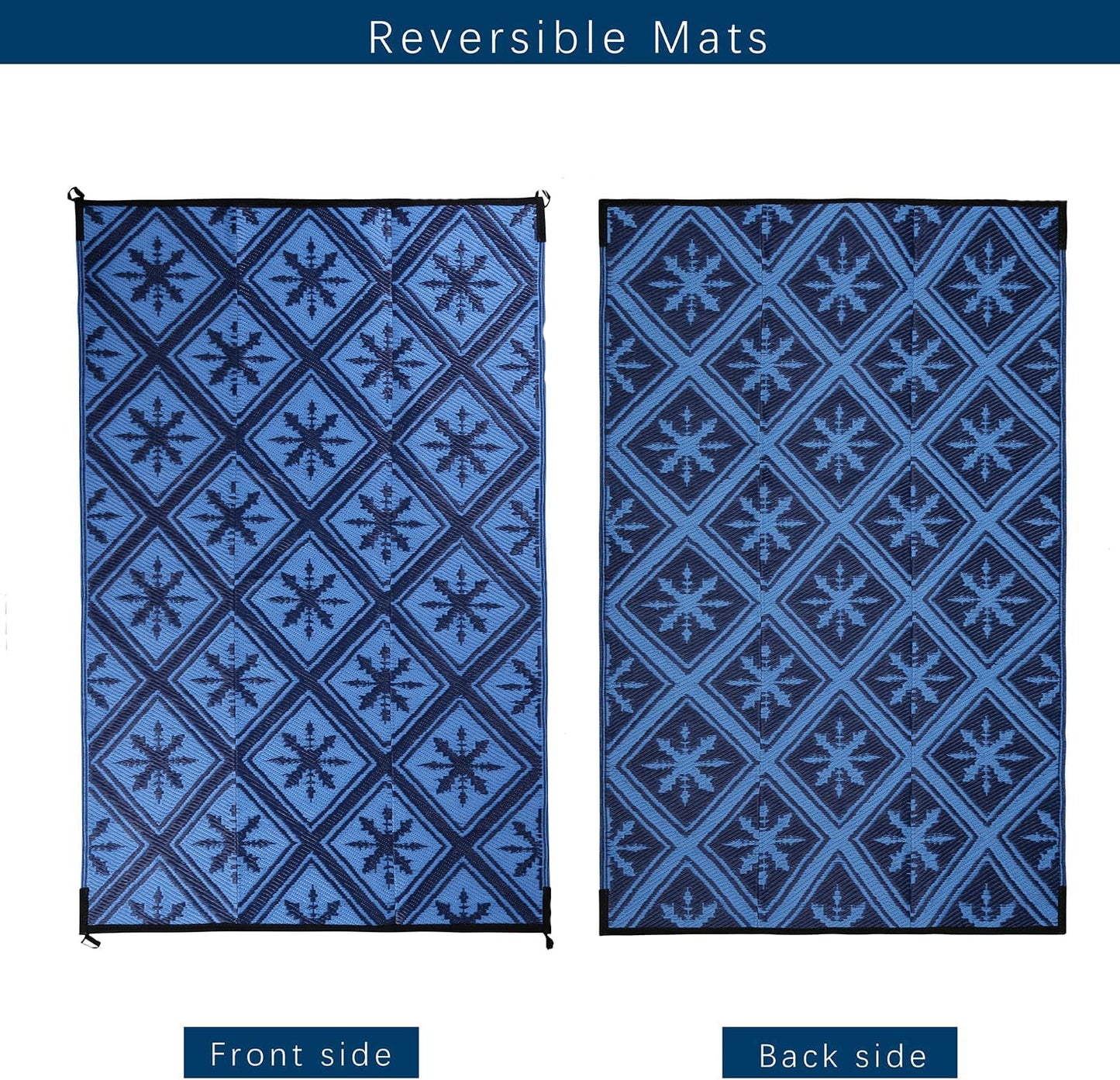 [Clearance] Non-slip Rug for Outdoor Patio Portable Woven Picnic Mat Easy Cleaning Reversible Carpet Multifunctional Floor Mat Home Decor